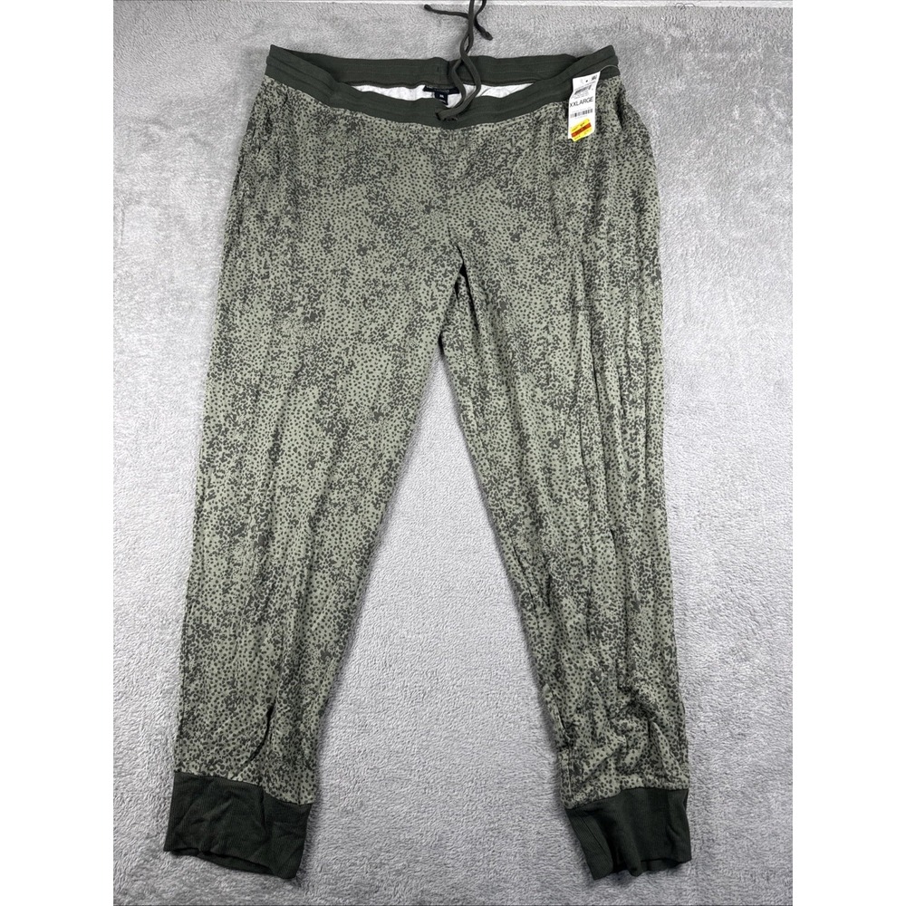 NWT Alfani Women's Printed French Terry Jogger Pants Green Dots Size XXL